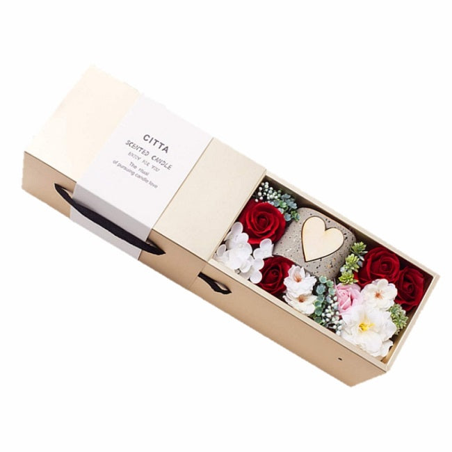 Candle & Rose Gift Box