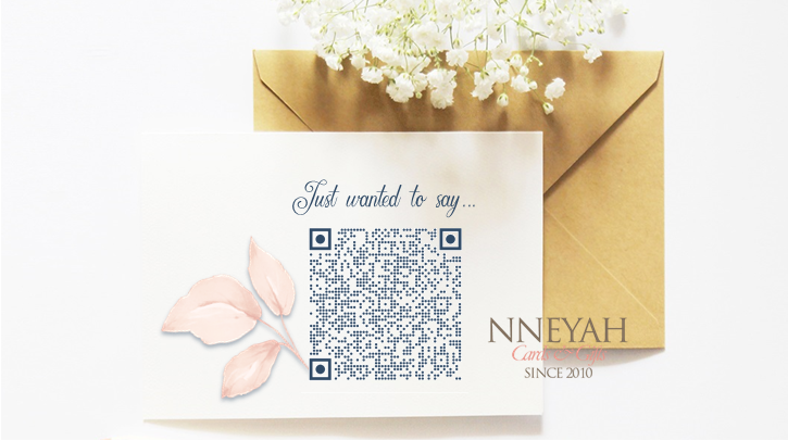 Pink Leaves Interactive Postcard