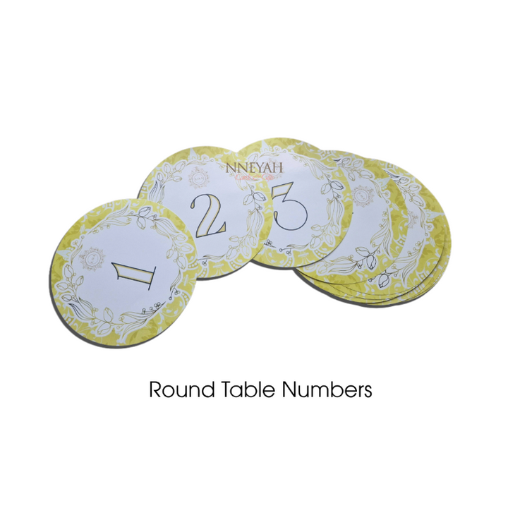 Floral Sun Table Number