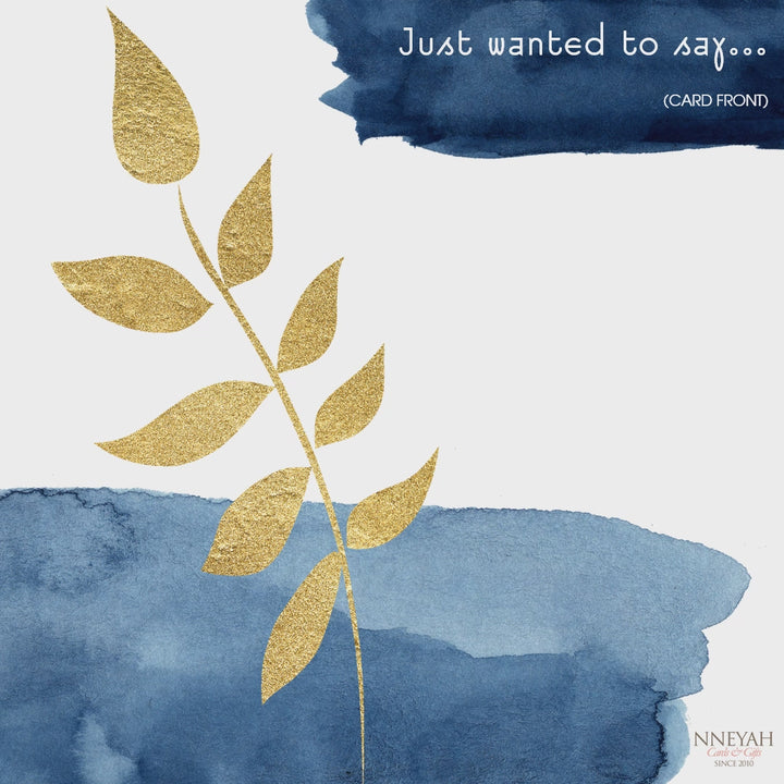 Navy Gold Digital Postcard