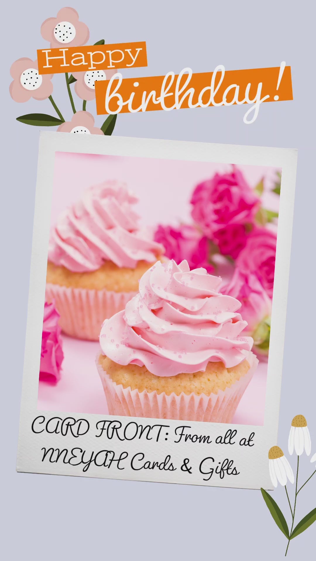 Cupcake Birthday Digital Postcard