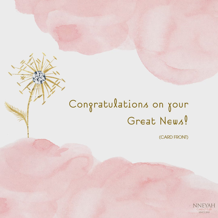Pink Gold Digital Postcard