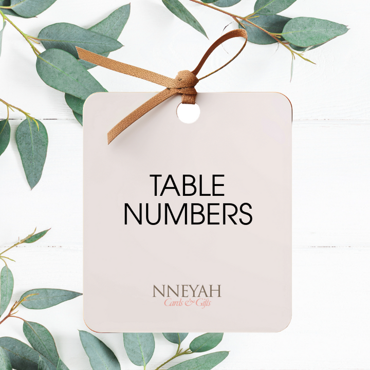 Table Numbers