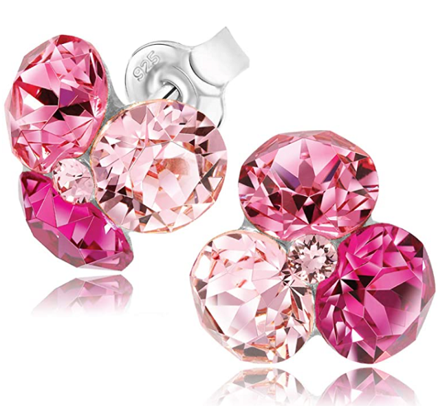 Pink Flower Earrings